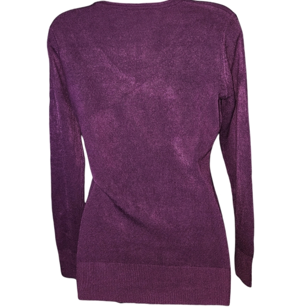 NWT Falls Creek Cashmere-Like V-Neck Long Sleeve Sweater - Picture 3 of 3